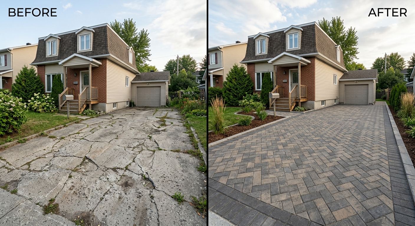 Allée piétonne pavé uni à Howick